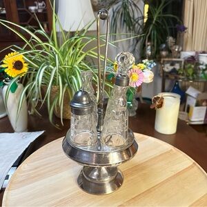 Antique Simpson Hall Miller Quadruple Plate Cruet / Castor Set – Victorian Era